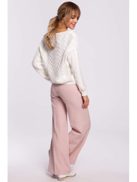 Made of Emotion Made of Emotion Maglione M510 Bianco Basic Fit