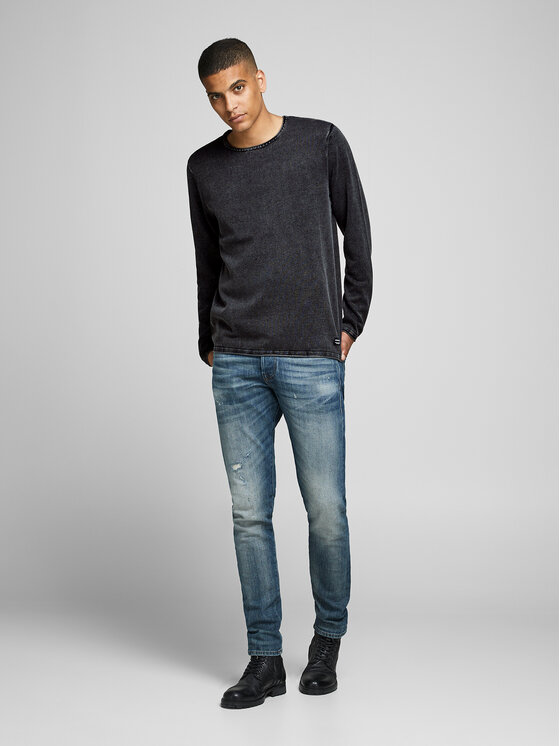 Jack & Jones Jack & Jones Sweter Leo 12174001 Czarny Regular Fit