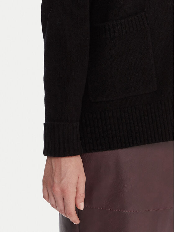 KAOS KAOS Strickjacke RI1KT023 Schwarz Regular Fit