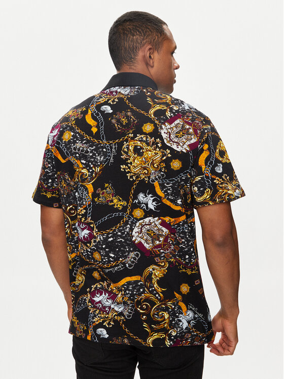 Just Cavalli Just Cavalli Polo särk 75OAG6R0 Must Regular Fit