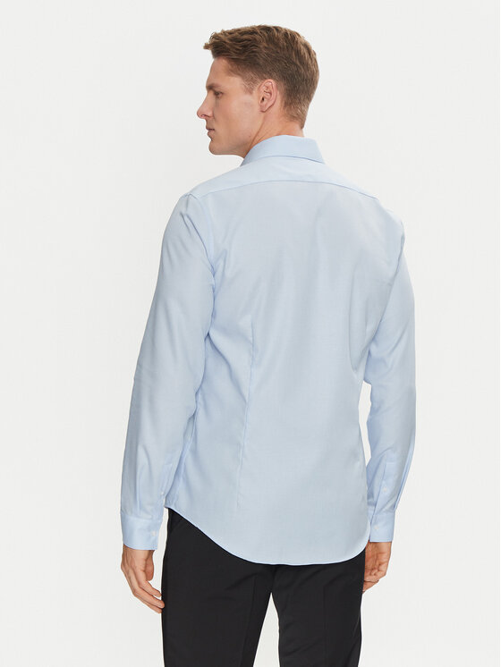 Calvin Klein Calvin Klein Ing Non Iron Tonal Strct Slim Shirt K10K113848 Kék Regular Fit