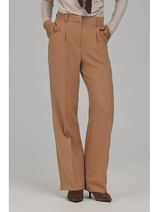 NIFE NIFE Spodnie materiałowe SD143 Beżowy Straight Fit