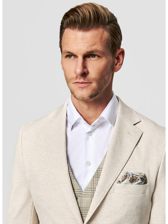 Pako Lorente Pako Lorente Marynarka P26SF-3X-006 Beżowy Slim Fit