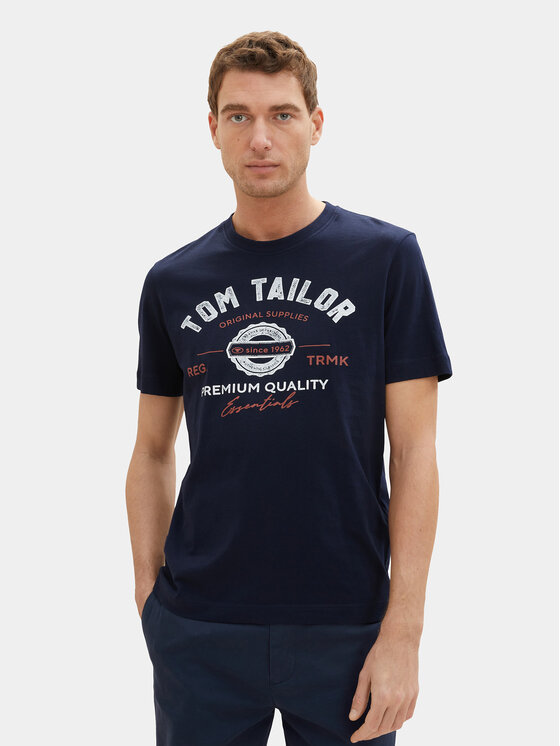 Tom Tailor T-krekls 1037735 Tumši zils Regular Fit