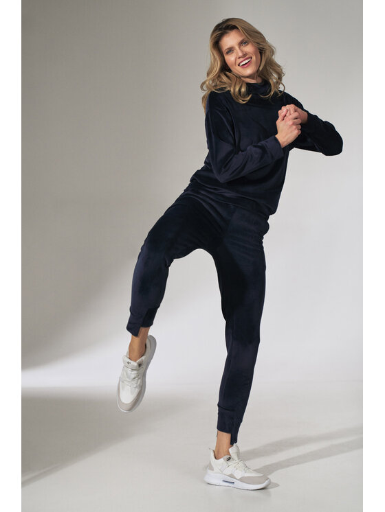 FIGL FIGLFIGL Pantaloni da donna M746 Blu scuro Regular Fit