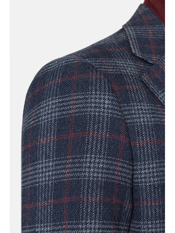 Lancerto Lancerto Marynarka Shildon MA131223000011 Granatowy Slim Fit