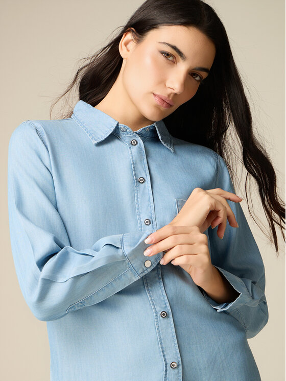 Oltre Oltre Camicia 5402R003116N004 Turchese Regular Fit