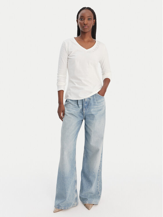 Liu Jo Sport Liu Jo Sport Blúz TA6053 JS003 Ekru Regular Fit