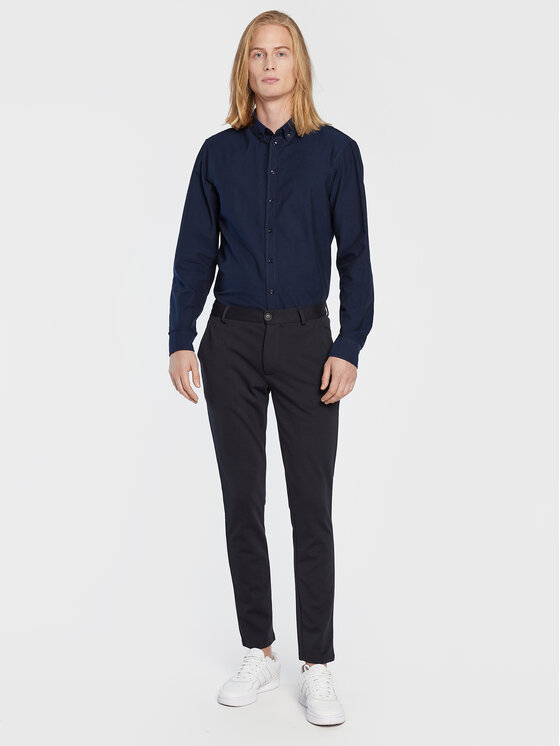 Blend Blend Szövet nadrág Napa 20711182 Sötétkék Slim Fit