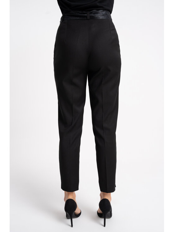 CLICK CLICK Spodnie materiałowe 30-358 Czarny Slim Fit
