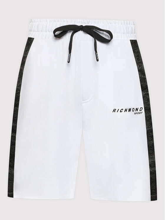 John Richmond John Richmond Pantaloncini sportivi Hunuade UMP22154BE Bianco Regular Fit