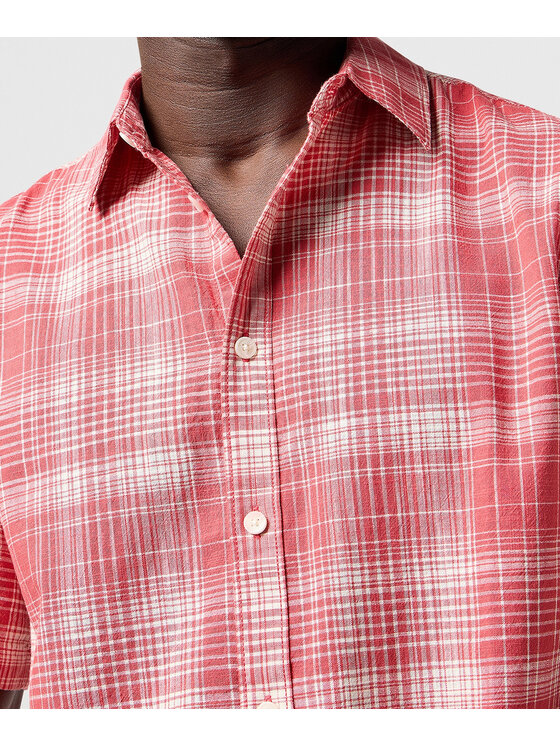 Wrangler Wrangler Koszula 112364053 Czerwony Regular Fit