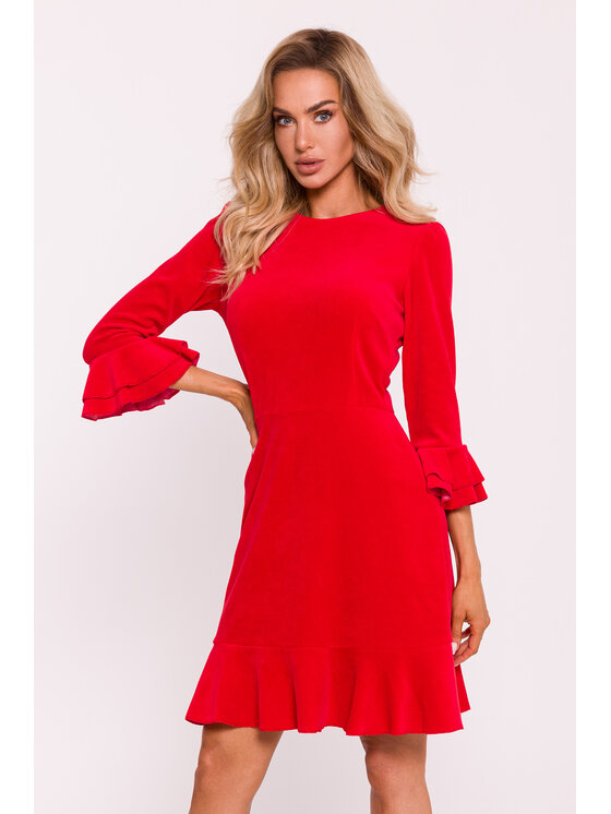 Made of Emotion Made of Emotion Sukienka wieczorowa M825 Czerwony Feminine Fit
