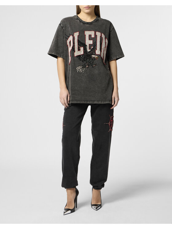 PHILIPP PLEIN PHILIPP PLEIN T-Shirt 26267 Czarny Regular Fit