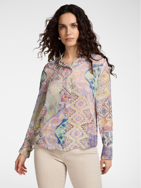 Elena Mirò Elena Mirò Camicia 5018P000314N043 Viola Regular Fit
