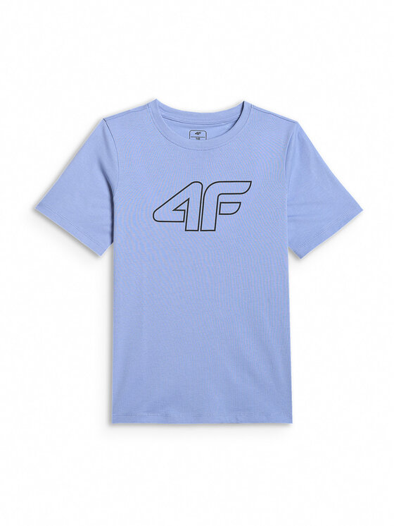 4F 4F T-Shirt BASIC+ Niebieski Regular Fit