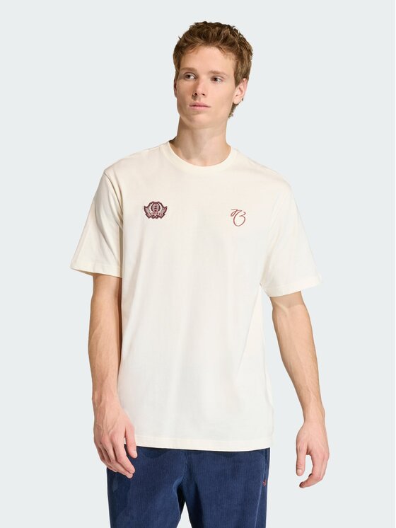 adidas adidas Koszulka techniczna 161887 Biały Loose Fit