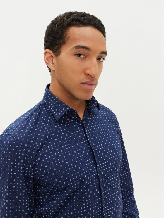 Calvin Klein Calvin Klein Koszula K10K114313 Granatowy Slim Fit