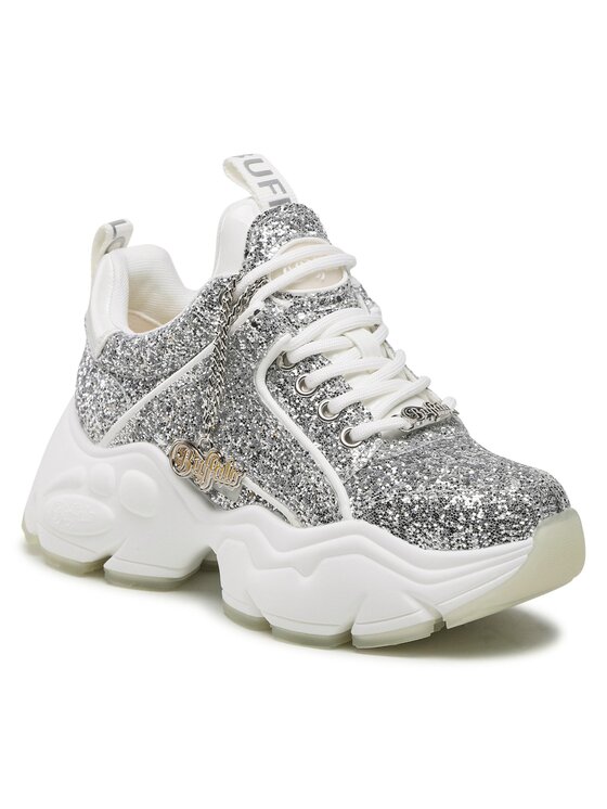 Buffalo Buffalo Superge Binary Glam Sneaker BN1630752 Srebrna