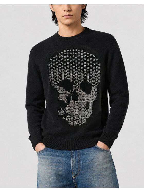 PHILIPP PLEIN PHILIPP PLEIN Svetr 31401 Černá Regular Fit