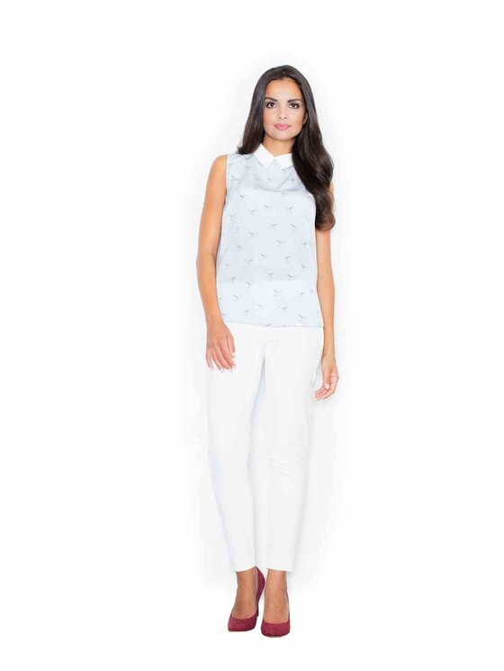 FIGL FIGL Bluzka M370 Niebieski Regular Fit
