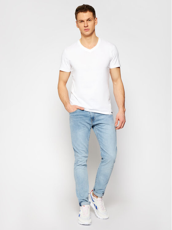 Lee Lee Set di 2 T-shirt Twin Pack L62ECM12 112114541 Bianco Fitted Fit