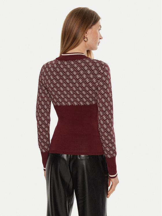 Guess Guess Pulover W3BR81 Z37K0 Vișiniu Regular Fit