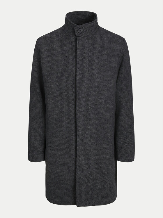 Jack&Jones Jack&Jones Vuneni kaput Wilson 12259449 Crna Regular Fit