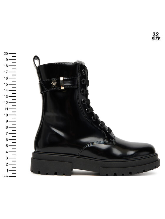 Tommy Hilfiger Tommy Hilfiger Žygio batai Lace-Up Bootie T4A5-34028-1453 S Juoda