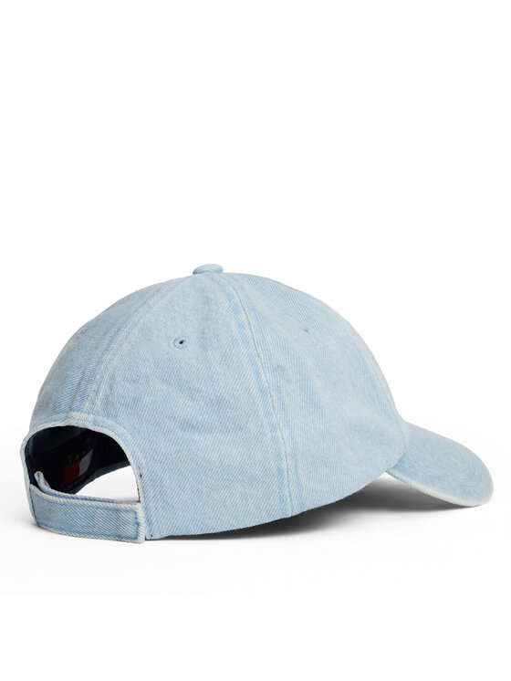 Tommy Jeans Tommy Jeans Cepure ar nagu Linear Denim Cap AW0AW17912 Gaiši zils