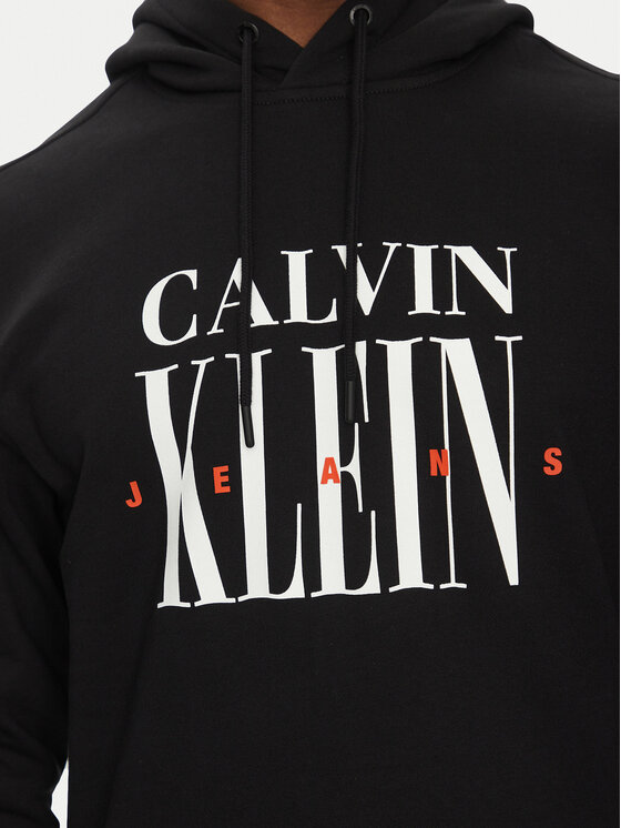 Calvin Klein Jeans Calvin Klein Jeans Mikina Serif Font Graphic J30J327520 Černá Regular Fit