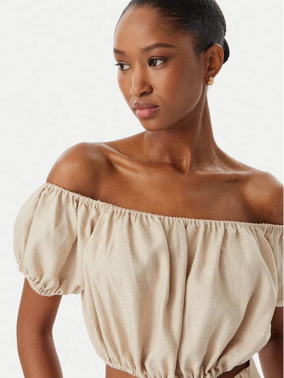 Guess Guess Blusa W6GHA1 W2447 Beige Regular Fit