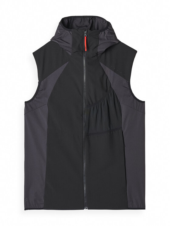 4F 4F Kamizelka FREEMAKE Czarny Regular Fit