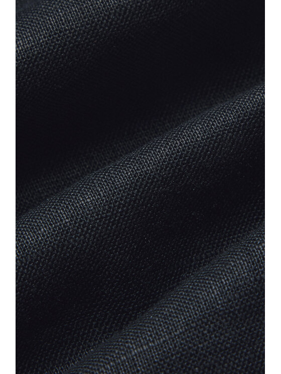 Lancerto Lancerto Koszula Koszula Czarna z Lnem Berit KO073125000005 Czarny Slim Fit