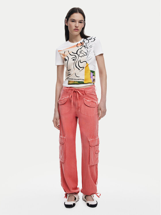 Desigual Desigual Póló Collection 25SWTKAC Fehér Regular Fit