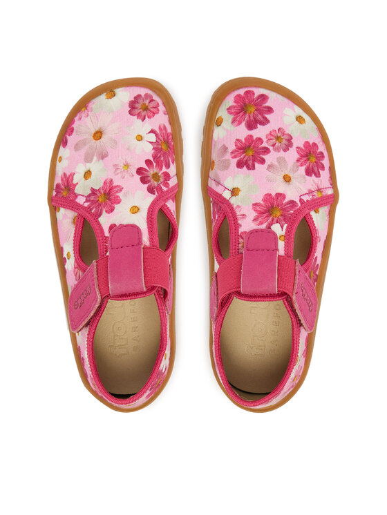 Froddo Froddo Kapcie Barefoot Canvas T-Bar G1700439-4 S Różowy