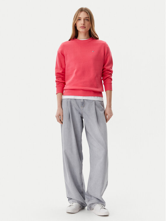 Tommy Jeans Tommy Jeans Sweatshirt Flag DW0DW19959 Rosa Regular Fit
