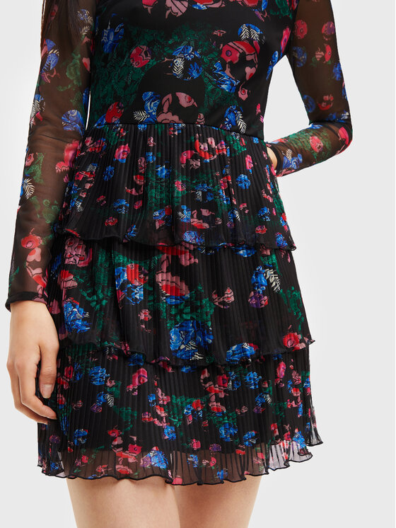 Desigual Desigual Haljina za svaki dan MONSIEUR CHRISTIAN LACROIX Sea 22WWVK41 Crna Regular Fit