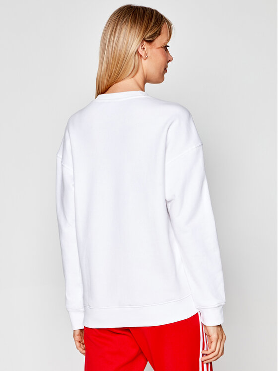 adidas adidas Суитшърт Trefoil GN2961 Бял Regular Fit