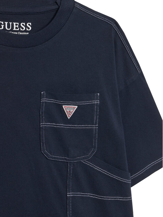 Guess Guess Póló L6RI07 K8HM4 Sötétkék Regular Fit