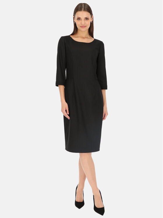Potis & Verso Potis & Verso Sukienka codzienna Amei Czarny Slim Fit