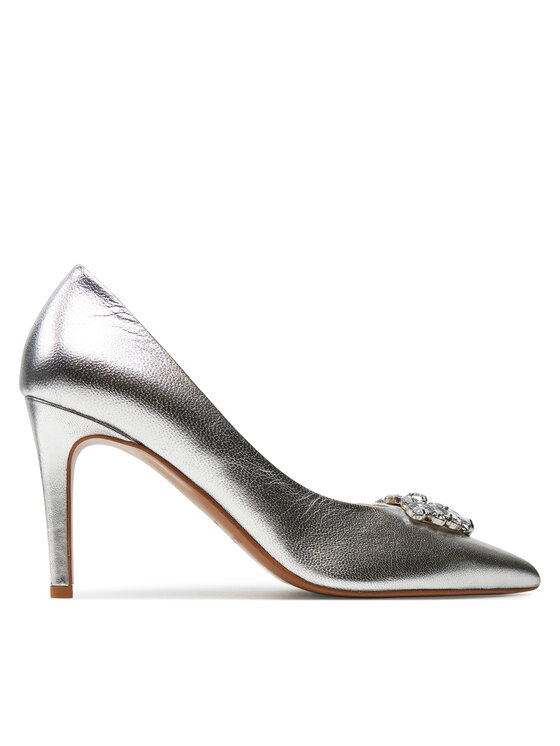 Pantofi cu toc subțire Baldowski D05024-1512-001 Argintiu
