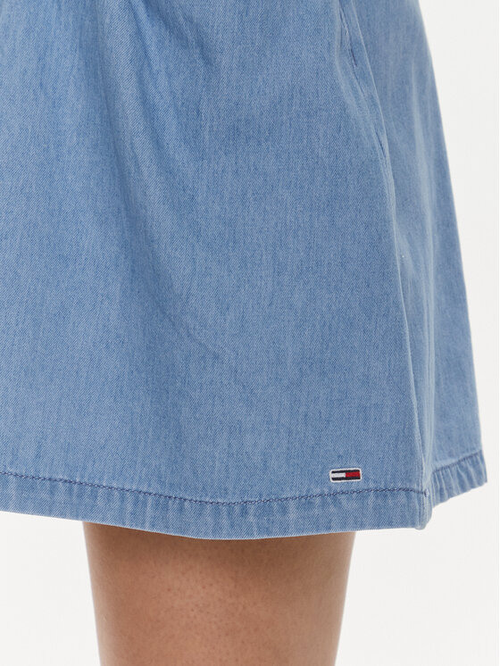 Tommy Jeans Tommy Jeans Farmer szoknya Chambray DW0DW17440 Kék Regular Fit