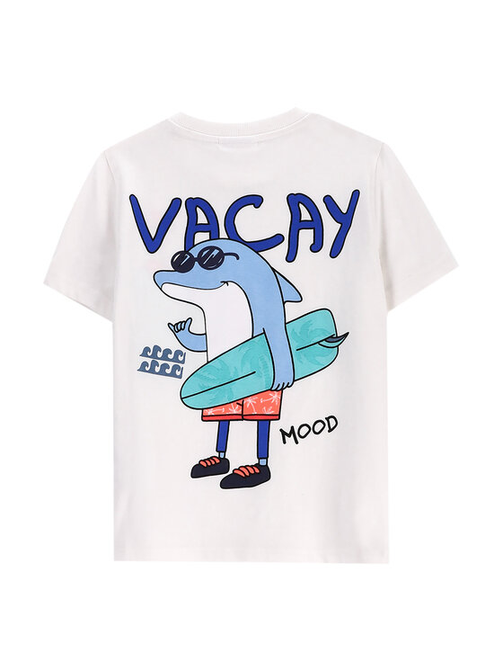 Coccodrillo Coccodrillo Тишърт WC5143201HBK Екрю Regular Fit