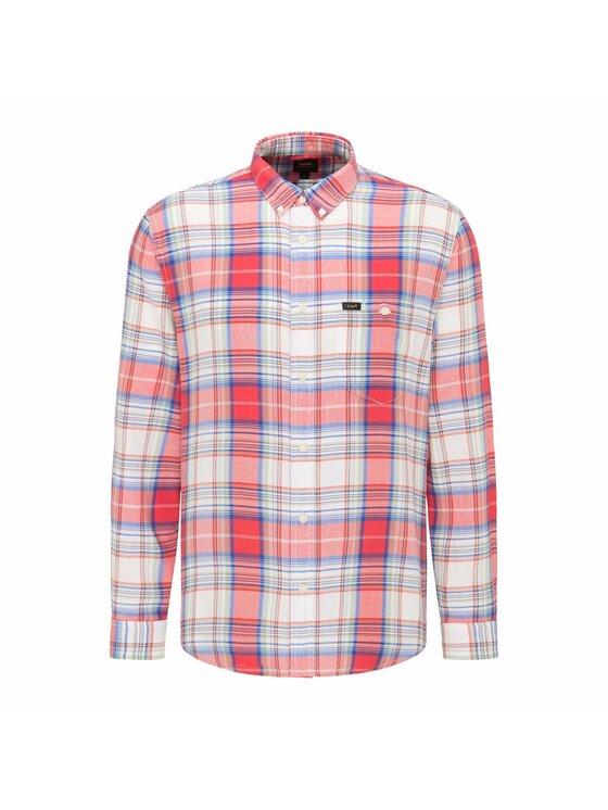 Lee Lee Koszula RIVETED SHIRT Niebieski Regular Fit