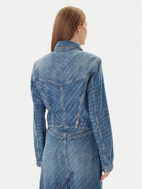 BOSS BOSS Džinsinė striukė 50542426 Mėlyna Slim Fit