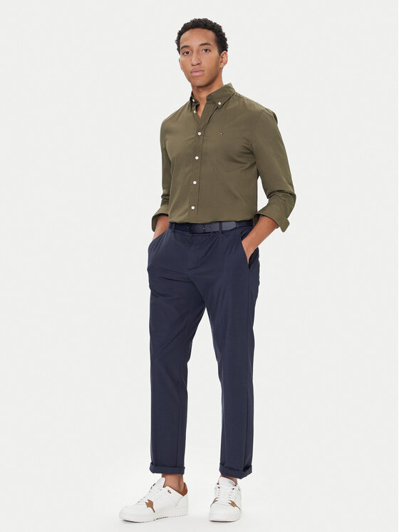 Tommy Hilfiger Tommy Hilfiger Srajca MW0MW37550 Khaki Regular Fit