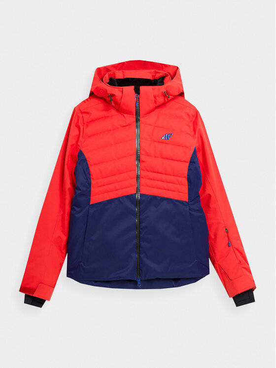 4F 4F Skijaška jakna 4FAW23TTJAF339 Crvena Slim Fit