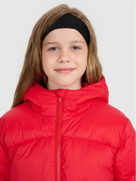 4F 4F Kurtka puchowa OUTERWEAR Czerwony Regular Fit