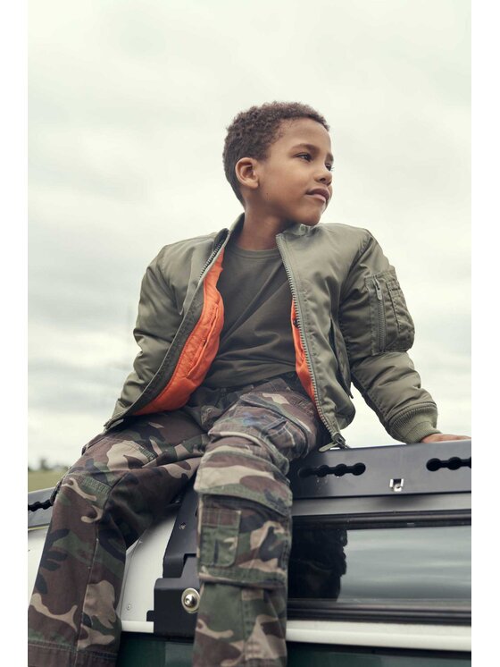 Brandit Brandit Kurtka bomber 6015.1.134-140 Zielony Regular Fit